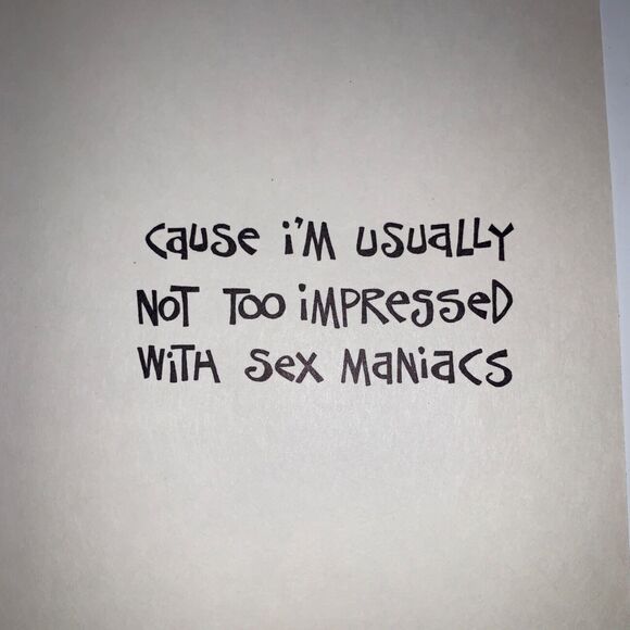 Vintage 70s Greeting Card Meeting you S*x Maniac mentioned unused - Picture 3 of 6